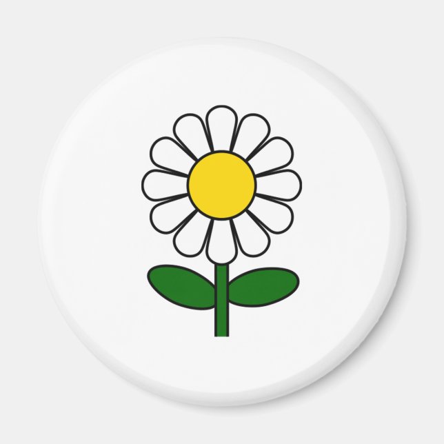 Daisy blomma magnet (Framsidan)