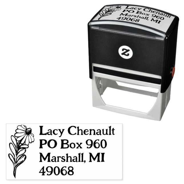 Daisy blomma självfärgande stämpel (In Situ)