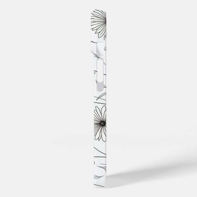 Daisy blomma teckning iPhone 14 caseser (Baksida / Vänster)