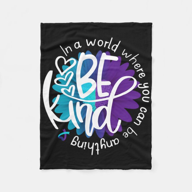 Daisy Blomma Var Snäll Medvetenhet om förebyggande Fleecefilt (Framsidan)