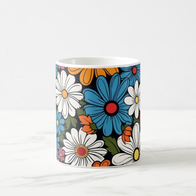 Daisy-blomman mönster kaffemugg (Center)