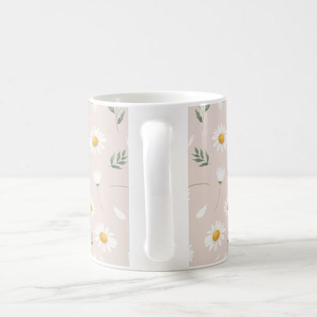 Daisy-blomman mönster kaffemugg (Handtag)