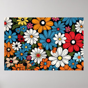 Daisy-blomman mönster poster