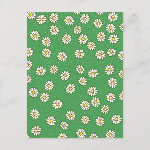 Daisy-blomman mönster vykort