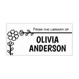 Daisy Blomman ram, bibliotek bok Stämpel