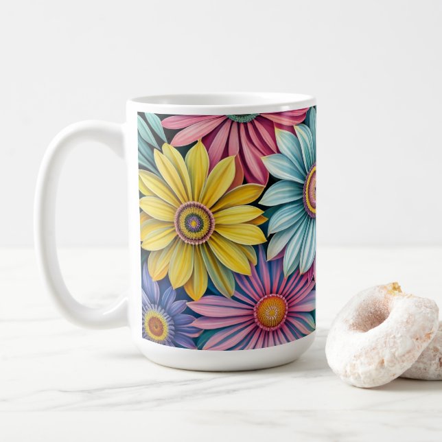 Daisy Blommar Coffee Mugg (Med munk)