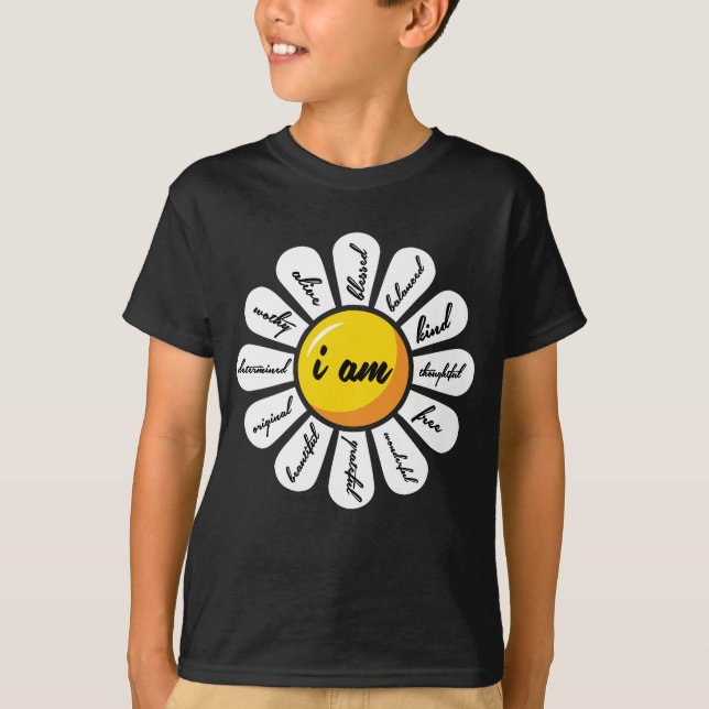 Daisy - blommarealitetbekräftelse t shirt (Framsida)