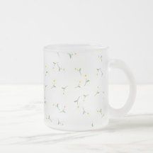 Daisy Blommig glas Mugg | Handritad Blomdesign
