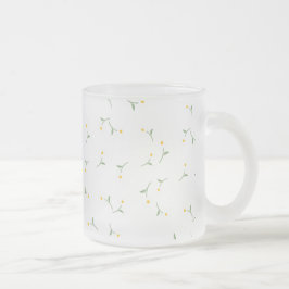 Daisy Blommig glas Mugg | Handritad Blomdesign