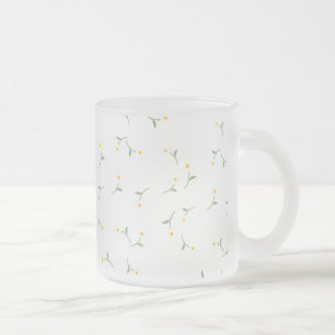 Daisy Blommig glas Mugg Handritad Blomdesign