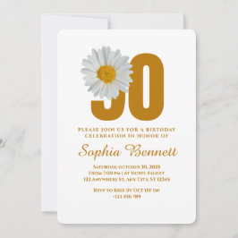 Daisy Blommigt 90:e födelsedagsinbjudan Inbjudningar