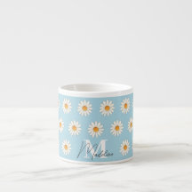 Daisy Blommigt Espresso Mugg - Cute Mini Coffee Ko