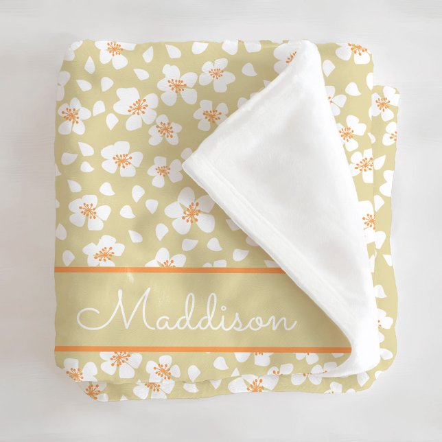 Daisy Blommigt Girls Eget namn Fleece Blanket (Skapare uppladdad)