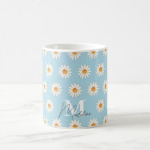 Daisy Blommigt Mugg - Cute Aesthetic Coffee Kopp