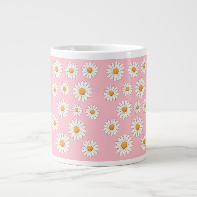 Daisy Blommigt Mugg - schaktfull blomkaffe i Mönst Jumbo Mugg (Framsidan)