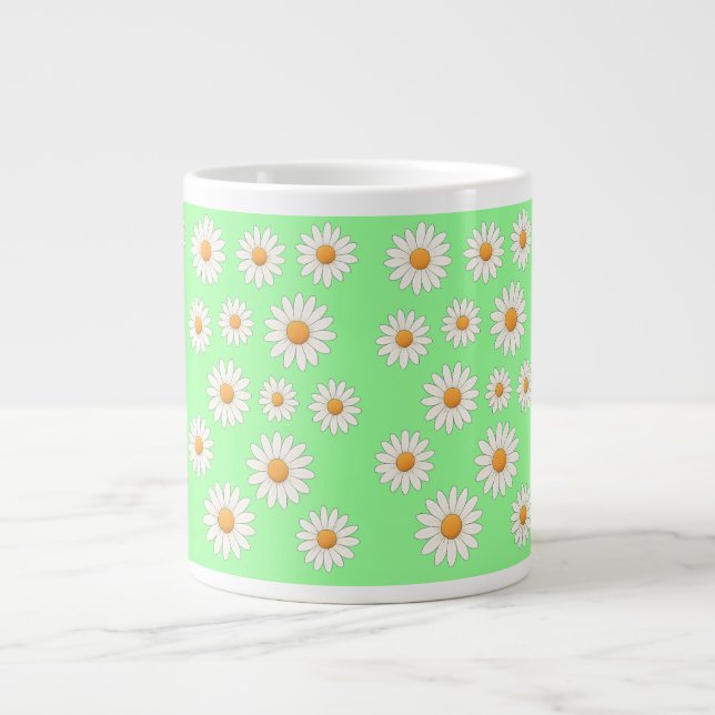 Daisy Blommigt Mugg - schaktfull blomkaffe i Mönst Jumbo Mugg (Framsidan)