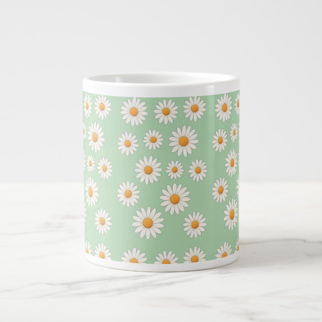 Daisy Blommigt Mugg - schaktfull blomkaffe i Mönst Jumbo Mugg (Framsidan)