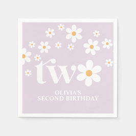 Daisy blommigt napkins 2 år pappersservett