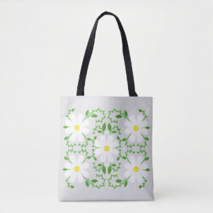 Daisy blommönster dekorativ kudde laptop sleeve tygkasse