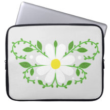 Daisy blommönster laptop sleeve