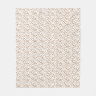 Daisy Blommor Beige Blommig Estetik Ditsy Tan Fleecefilt