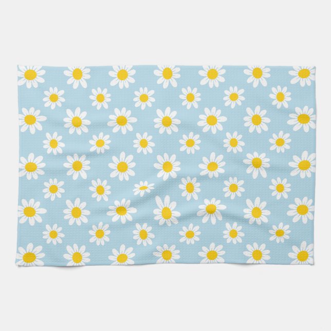 Daisy blommor kökshandduk (Horisontell)