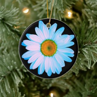Daisy Blommor med vita Petaler Julgransprydnad Keramik