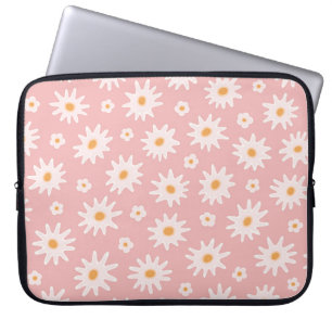 Daisy blommor sömlös mönster. Blommigtens bakgrund Laptop Fodral
