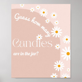 Daisy-bloom Boho Girl-babyduschspel Poster