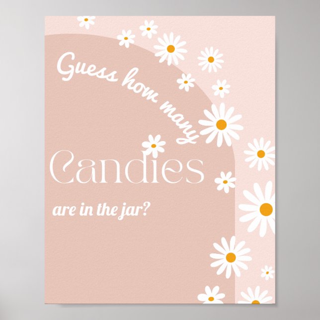 Daisy-bloom Boho Girl-babyduschspel Poster (Framsidan)