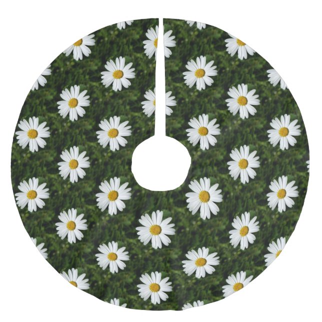 Daisy Bloom sömlös mönster + dina idéer Julgransmatta Borstad Polyester (Framsidan)