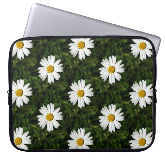 Daisy Bloom sömlös mönster + dina idéer Laptop Sleeve (Framsidan)