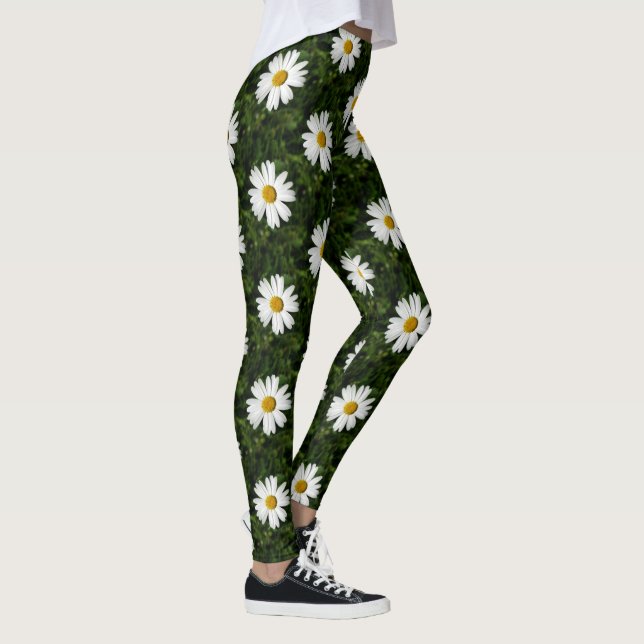 Daisy Bloom sömlös mönster + dina idéer Leggings (Höger)