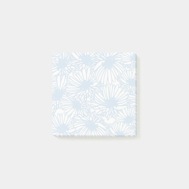 Daisy Blooms - Puderblå Post-it Block (Framsida)
