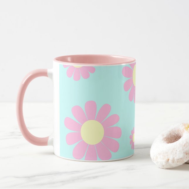 Daisy Blue Rosa Mugg (Med munk)