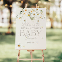 Daisy Boho Baby i bloom Shower Välkommen