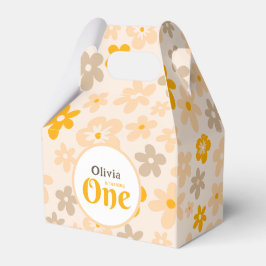 Daisy Boho Blommigt 1:a födelsedagen Presentaskar