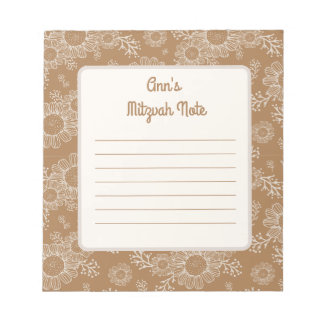 Daisy boho Mitzvah Notes Anteckningsblock