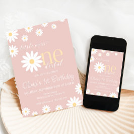 Daisy Boho Retro-Daisy för inbjudan till första fö