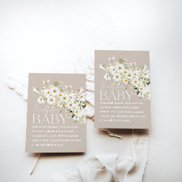 Daisy Boho Wildblomma Rustic Baby Shower-hölje Tilläggskort