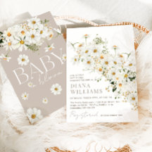 Daisy Boho Wildblomma Rustic Baby Shower