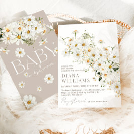 Daisy Boho Wildblomma Rustic Baby Shower Inbjudningar