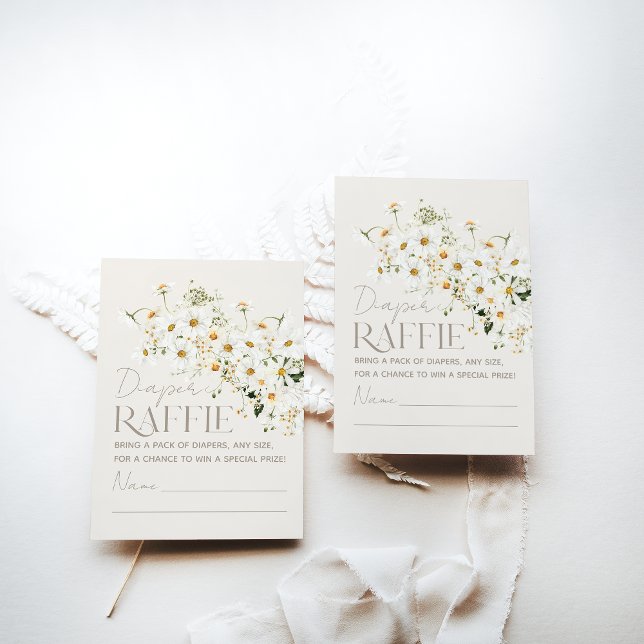 Daisy Boho Wildblomma Rustic Baby Shower Tilläggskort (Skapare uppladdad)