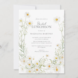 Daisy Boho WildblommRustic Möhippa Luncheon Inbjudningar
