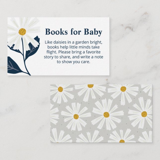 Daisy Books för Baby Bilaga Kort (Fram/baksida)