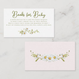 Daisy Books För Baby Rosa Botanisk Baby Shower Tilläggskort