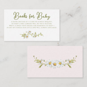 Daisy Books För Baby Rosa Botanisk Baby Shower Tilläggskort