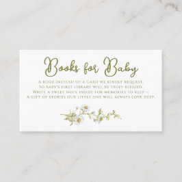 Daisy Books För Baby Rosa Botanisk Baby Shower  Tilläggskort