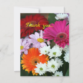 Daisy Bouquet-Blommigt - kort för stort tack