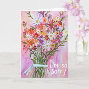 Daisy Bouquet CONDOLENCES Anpassa den Kort